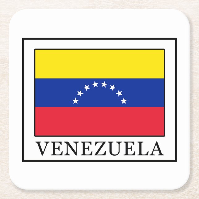 Porta-copo De Papel Quadrado Venezuela (Frente)