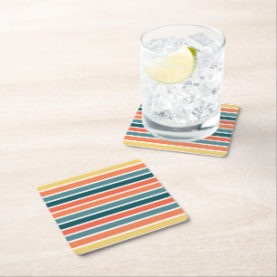 Porta-copo De Papel Quadrado Verão de 77 Stripes