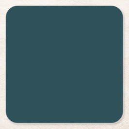 Porta-copo De Papel Quadrado Verde Escuro Monocromático Cor Sólida Elegante Orç