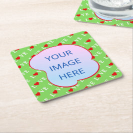 PORTA-COPO DE PAPEL QUADRADO VERDE LIMÃO LOVE