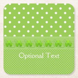 Porta-copo De Papel Quadrado Verde, Pontos e Camarões