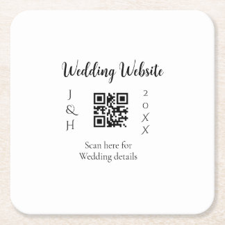PORTA-COPO DE PAPEL QUADRADO VERIFICAR QR SITE DE CASAMENTO NOME DO CASAL ANO S