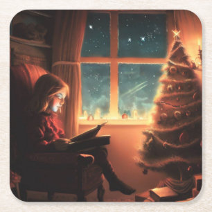 Porta-copo De Papel Quadrado Véspera de Natal 3