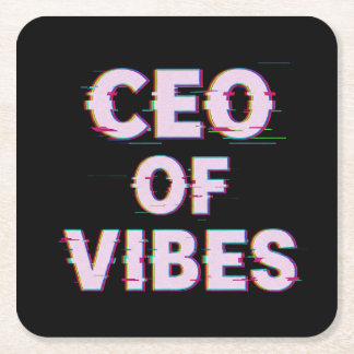 Porta-copo De Papel Quadrado VIBE CEO PROTOCOL - Reality Glitch (Instant Aura U