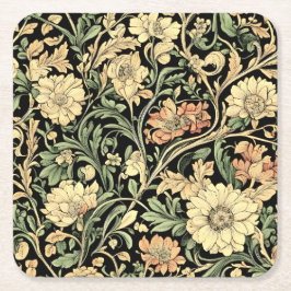 Porta-copo De Papel Quadrado Victorian-style floral pattern 