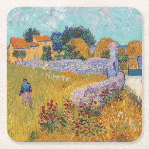 Porta-copo De Papel Quadrado Vincent van Gogh - Farmhouse in Provence