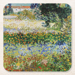 Porta-copo De Papel Quadrado Vincent van Gogh - Jardim de Flores
