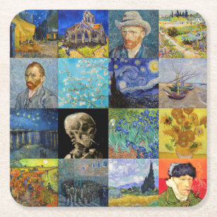 Porta-copo De Papel Quadrado Vincent van Gogh - Masterworks Mosaic Patchwork