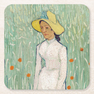 Porta-copo De Papel Quadrado Vincent van Gogh - Menina de Branco