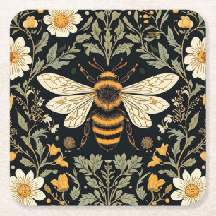 Porta-copo De Papel Quadrado Vintage Bee Garden