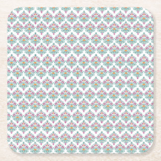 Porta-copo De Papel Quadrado Vintage Bloom: Porta copos Floral Elegante para Da