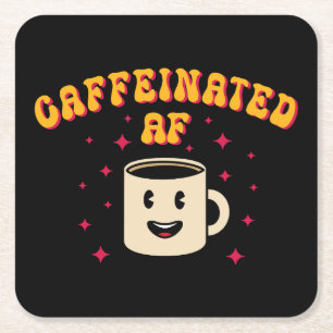 Porta-copo De Papel Quadrado Vintage Caffecinado AF