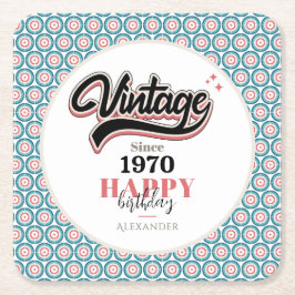 Porta-copo De Papel Quadrado Vintage desde - 1970