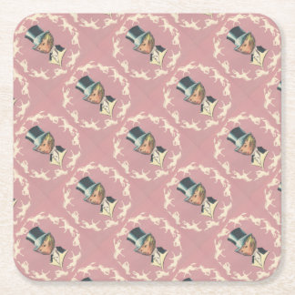 Porta-copo De Papel Quadrado Vintage Equestrian Lady
