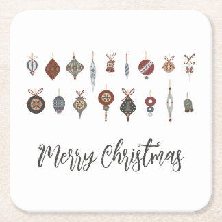 Porta-copo De Papel Quadrado Vintage Felry Christmas Ornaments