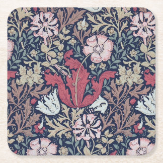 Porta-copo De Papel Quadrado Vintage Floral Pattern, William Morris
