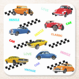 Porta-copo De Papel Quadrado Vintage legal e carros clássicos em um único lugar
