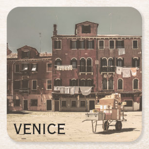 Porta-copo De Papel Quadrado Vintage Venice