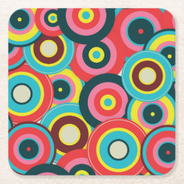 Porta-copo De Papel Quadrado Vintagem Geométrica da Moda - Na moda moderna do p