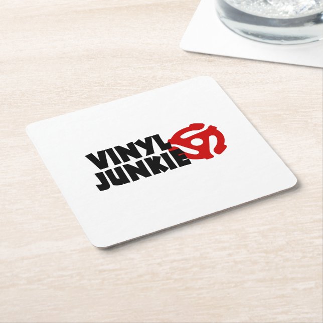 Porta-copo De Papel Quadrado Vinyl Junkie (Inclinado)