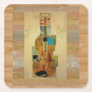 Porta-copo De Papel Quadrado Violino compor