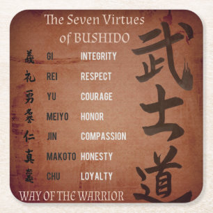 PORTA-COPO DE PAPEL QUADRADO VIRTUDES DE BUSHIDO