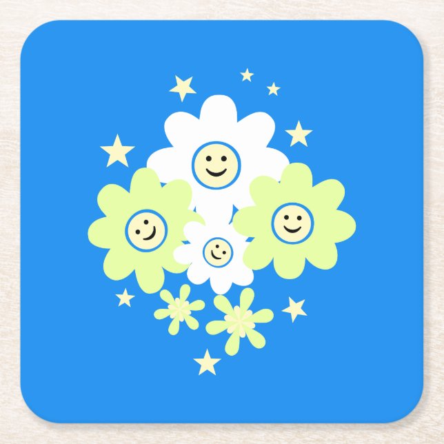 Porta-copo De Papel Quadrado Visitas e Estrelas (Frente)