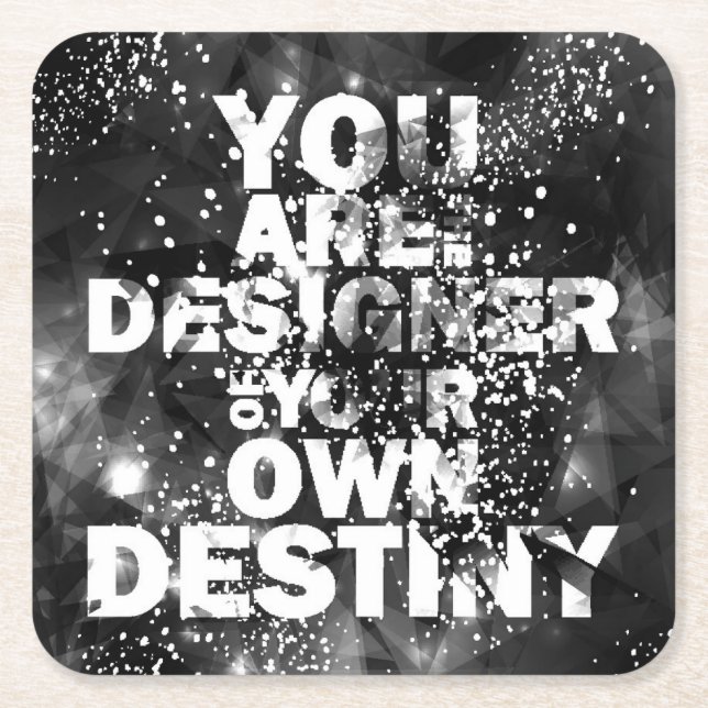 Porta-copo De Papel Quadrado Você é o desenhista de seu próprio destino (Frente)