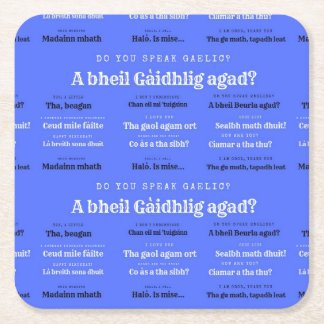 Porta-copo De Papel Quadrado Você Fala Porta copos Gaélica?