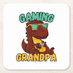 Porta-copo De Papel Quadrado Vovô Gamer