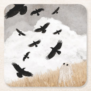 Porta-copo De Papel Quadrado Walter & The Crows