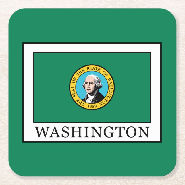 Porta-copo De Papel Quadrado Washington (Frente)