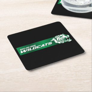 Porta-copo De Papel Quadrado Wayland Union Wildcats #2
