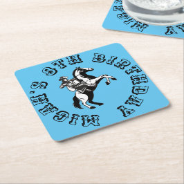 Porta-copo De Papel Quadrado Western Rodeo Southern Ranch Cowboy em Cavalo