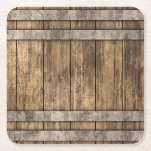 Porta-copo De Papel Quadrado Whiskey Barrel