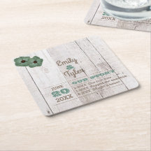 Whitewash Teal Rustic Personalizado