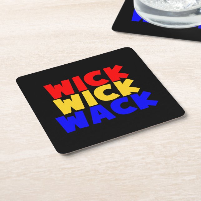 Porta-copo De Papel Quadrado Wick Wick Wack (Inclinado)