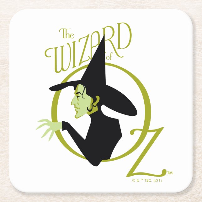 Porta-copo De Papel Quadrado Wicked Witch™ The Wizard Of Oz™ Logo (Frente)