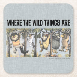 Porta-copo De Papel Quadrado Wild Things and Max Swinging From Trees