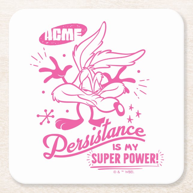 Porta-copo De Papel Quadrado WILE retrô desagradável E. COYOTE™ (Frente)