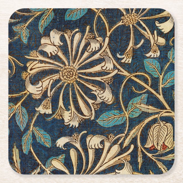 Porta-copo De Papel Quadrado William Morris (Frente)