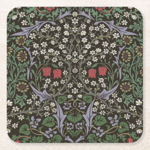 Porta-copo De Papel Quadrado William Morris Blackthorn Impressão de Arte