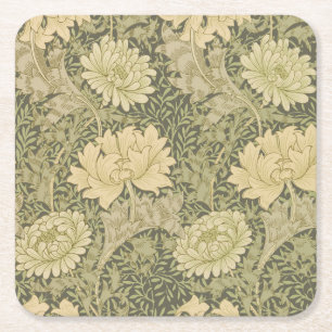 Porta-copo De Papel Quadrado William Morris Chrysantemum Soft Floral Design