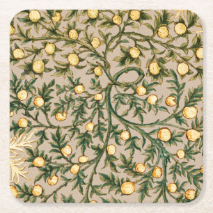 Porta-copo De Papel Quadrado William Morris Floral Fruta Garden Flower Classic