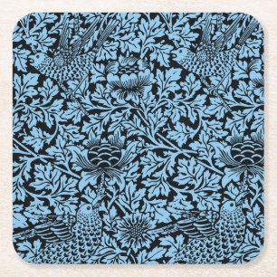 Porta-copo De Papel Quadrado William Morris Floral Pattern Bird Anenome
