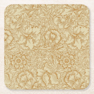 Porta-copo De Papel Quadrado William Morris Poppy Floral Wallpaper