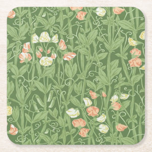 Porta-copo De Papel Quadrado William Morris Sweet Pea Floral Design