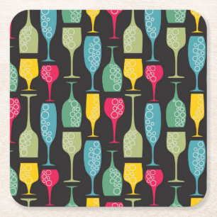 Porta-copo De Papel Quadrado Wineglass