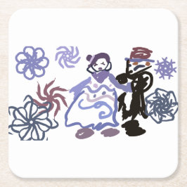 Porta-copo De Papel Quadrado Winter wedding 