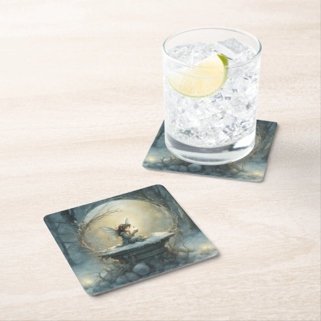 Porta-copo De Papel Quadrado Wish Natal (Insitu)